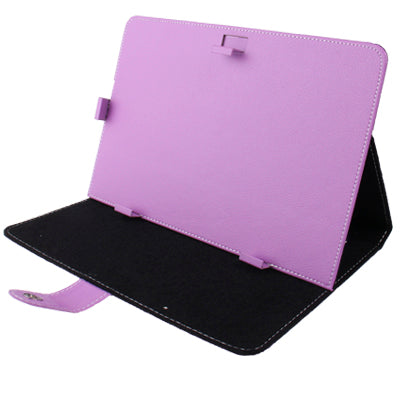 Universal Litchi Texture Button Leather Case with Holder for Tablet PC / 10.0 inch