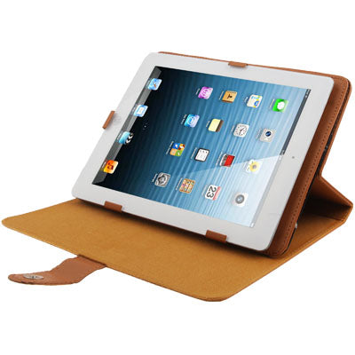 HSD-PT905 360 Degree Rotation Litchi Texture Leather Case with Magic Tape Holder for 9.7 inch Tablet PC(Brown)