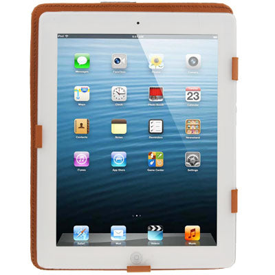 HSD-PT905 360 Degree Rotation Litchi Texture Leather Case with Magic Tape Holder for 9.7 inch Tablet PC(Brown)