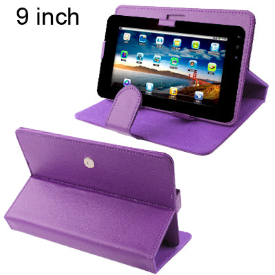 Detachable Litchi Texture Leather Case with Magic Tape & Holder for 9 inch Tablet PC, Adjustable Size