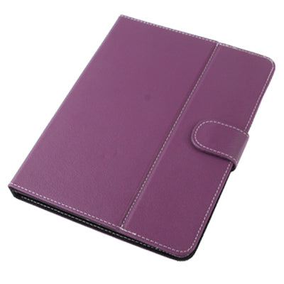 Lichi Texture Universal Leather Case with Holder for 9.7 inch Tablet PC(Purple)