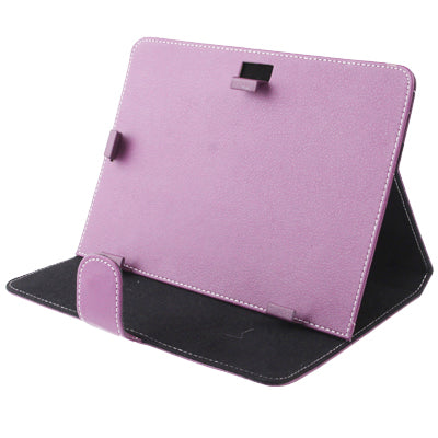 Lichi Texture Universal Leather Case with Holder for 9.7 inch Tablet PC(Purple)