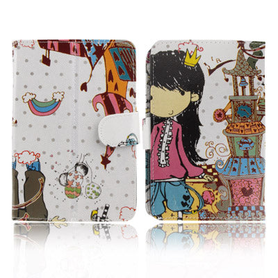 Universal Candy Girl Pattern Leather Case with Holder for 7.0 inch Tablet PC