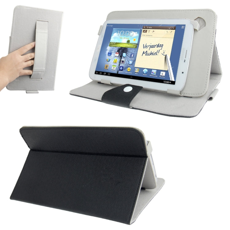 Cross Texture Leather Case with Elastic Hand Strap & Holder for 9 inch Tablet PC (Used for S-WMC-1504, S-WMC-1523, S-WMC-0296W, S-WMC-0956W ,S-WMC-0956B, S-WMC-0929R),