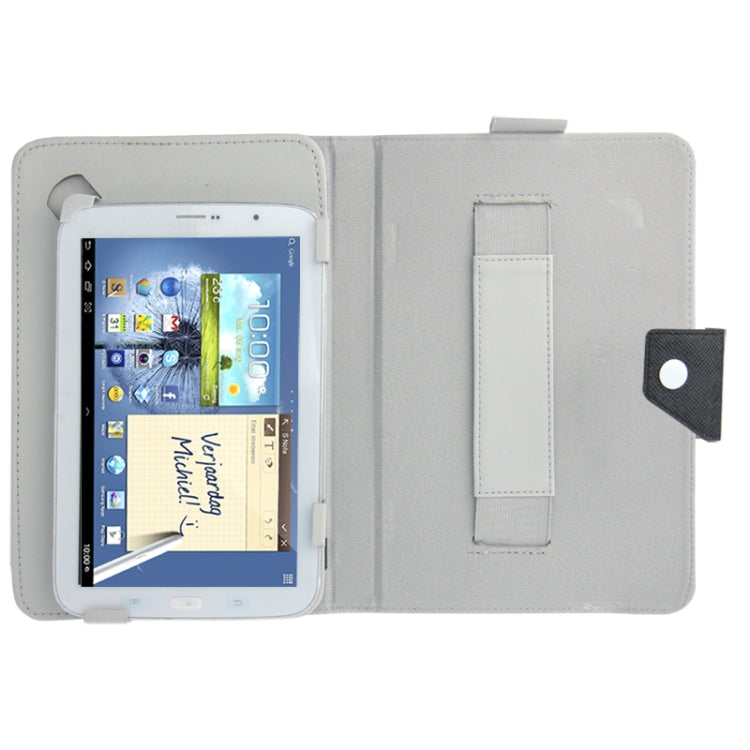 Cross Texture Leather Case with Elastic Hand Strap & Holder for 9 inch Tablet PC (Used for S-WMC-1504, S-WMC-1523, S-WMC-0296W, S-WMC-0956W ,S-WMC-0956B, S-WMC-0929R),