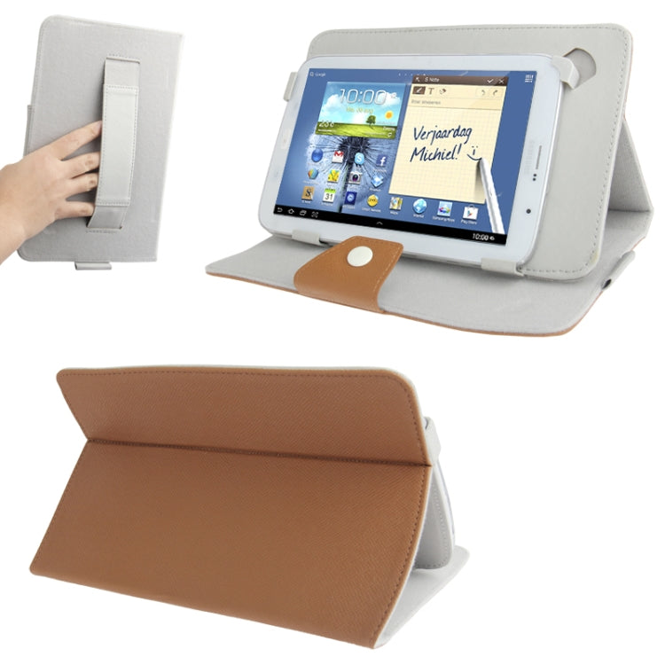 Cross Texture Leather Case with Elastic Hand Strap & Holder for 9 inch Tablet PC (Used for S-WMC-1504, S-WMC-1523, S-WMC-0296W, S-WMC-0956W ,S-WMC-0956B, S-WMC-0929R),