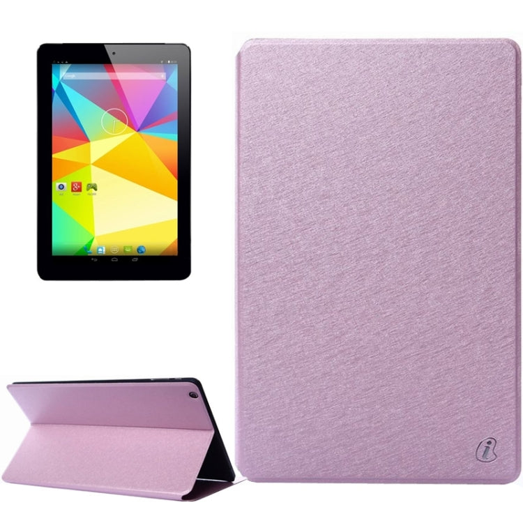 Silk Texture Horizontal Flip Leather Case with Holder for Cube U31GT Talk10