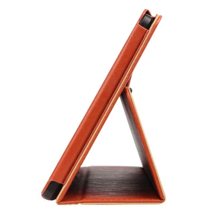 Bark Texture Leather Case with Holder for Teclast X10HD (S-WMC-0900)(Brown)