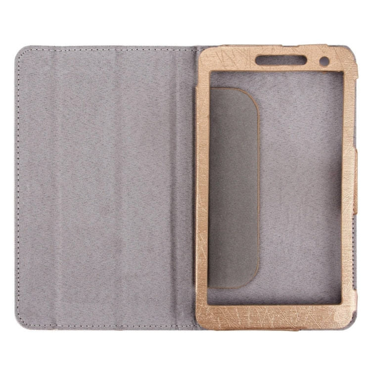 Steel Wire Texture Magnetic Horizontal Flip Leather Case with Three-Folding Holder for Huawei MediaPad T1 7.0 / T1-701u