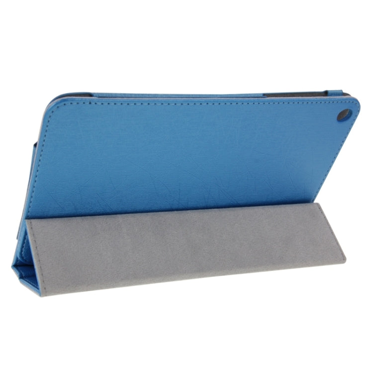 Steel Wire Texture Magnetic Horizontal Flip Leather Case with Three-Folding Holder for Huawei MediaPad S8-701u / T1-821W / T1-823W