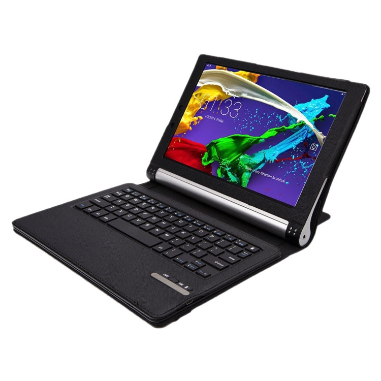 2 in 1 Detachable Bluetooth Keyboard Karst Texture Leather Tablet Case for Lenovo YOGA TABLET 2 / 1050F