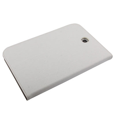Silver Hairline Texture Leather Case with Holder for Galaxy Note 8.0 / N5100(White)