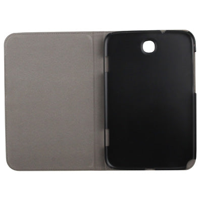Silver Hairline Texture Leather Case with Holder for Galaxy Note 8.0 / N5100(White)
