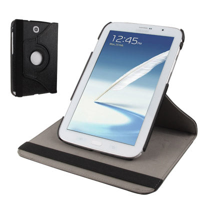 360 Degree Rotatable Silver Hairline Pattern Leather Case with Holder for Galaxy Note 8.0 / N5100