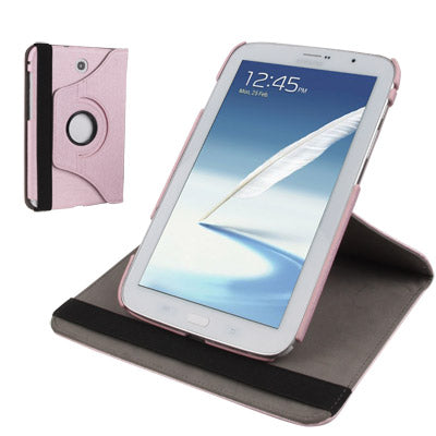 360 Degree Rotatable Silver Hairline Pattern Leather Case with Holder for Galaxy Note 8.0 / N5100