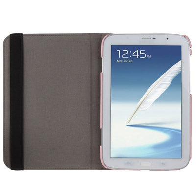 360 Degree Rotatable Silver Hairline Pattern Leather Case with Holder for Galaxy Note 8.0 / N5100
