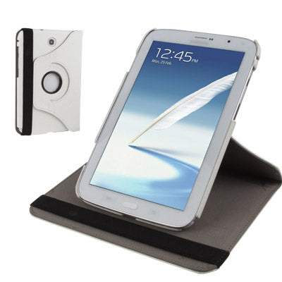 360 Degree Rotatable Silver Hairline Pattern Leather Case with Holder for Galaxy Note 8.0 / N5100