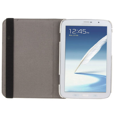 360 Degree Rotatable Silver Hairline Pattern Leather Case with Holder for Galaxy Note 8.0 / N5100
