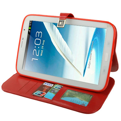 High Quality Crazy Horse Texture Flip Leather Case with Holder & Credit Card Slots for Galaxy Note 8.0 / N5100