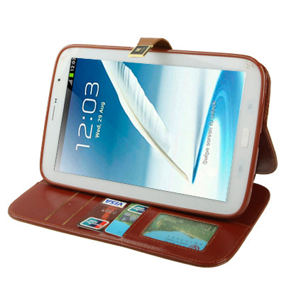 High Quality Crazy Horse Texture Flip Leather Case with Holder & Credit Card Slots for Galaxy Note 8.0 / N5100