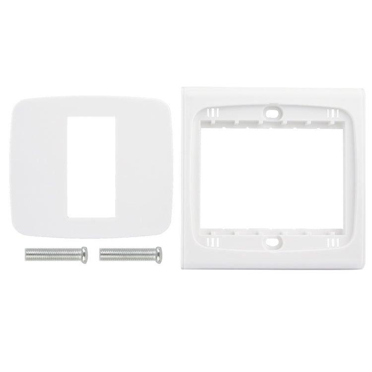 Wall Plate with Screw for Blank Inserts - 1 Hole, Use around the world(White)