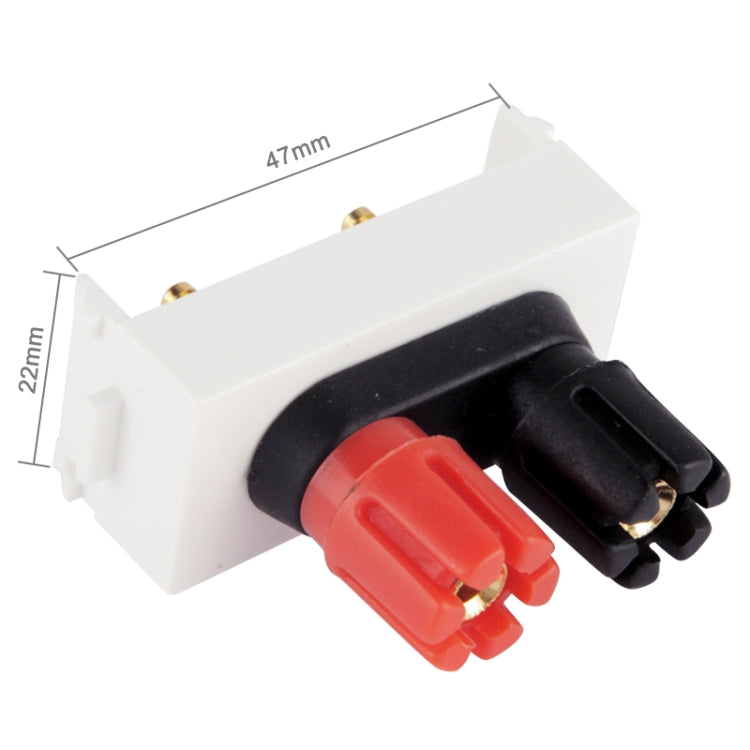Wall Plate Insert - Amplifier Terminal Binding Post Banana Plug Jack (N86-612)