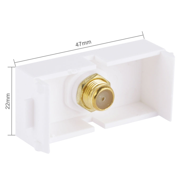 Wall Gold Plated Insert - F Type Coax for Cable TV