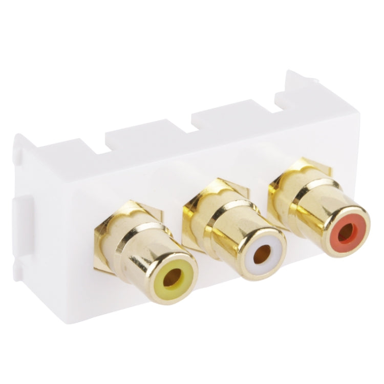 Wall Gold Plated Insert - Component Video Female to Female Jack (N86-611)
