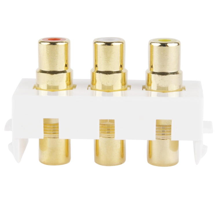 Wall Gold Plated Insert - Component Video Female to Female Jack (N86-611)
