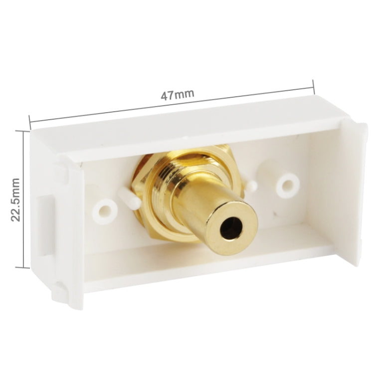 Gold-plated Wall Plate Insert - 3.5mm Audio Jack