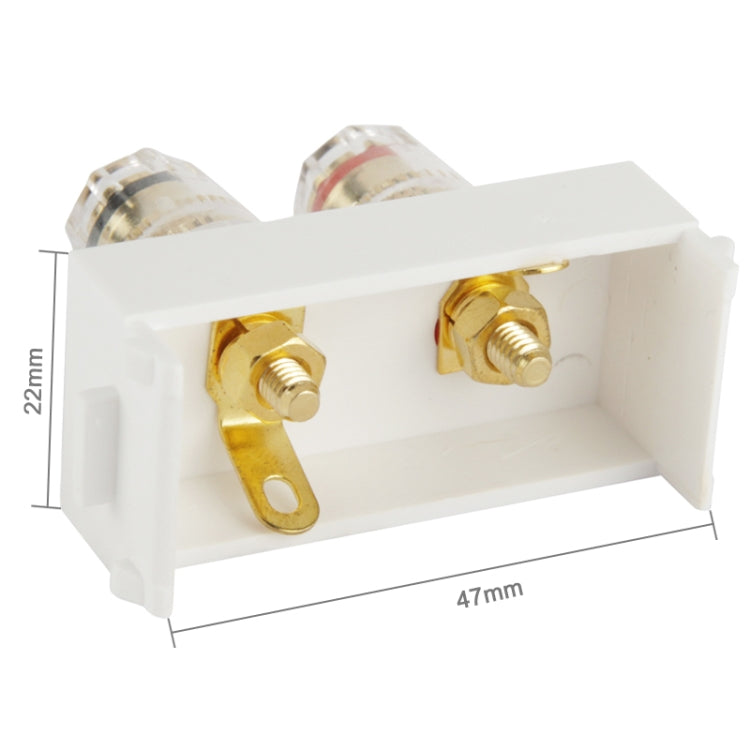 Wall Plate Insert - Amplifier Terminal Binding Post Banana Plug Jack