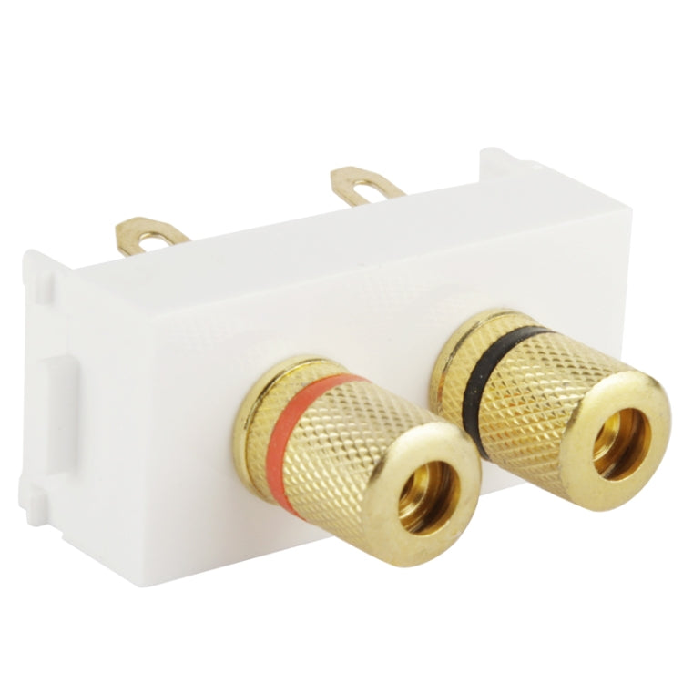 Wall Plate Insert - Amplifier Terminal Binding Post Banana Plug Jack (N86-612-1)
