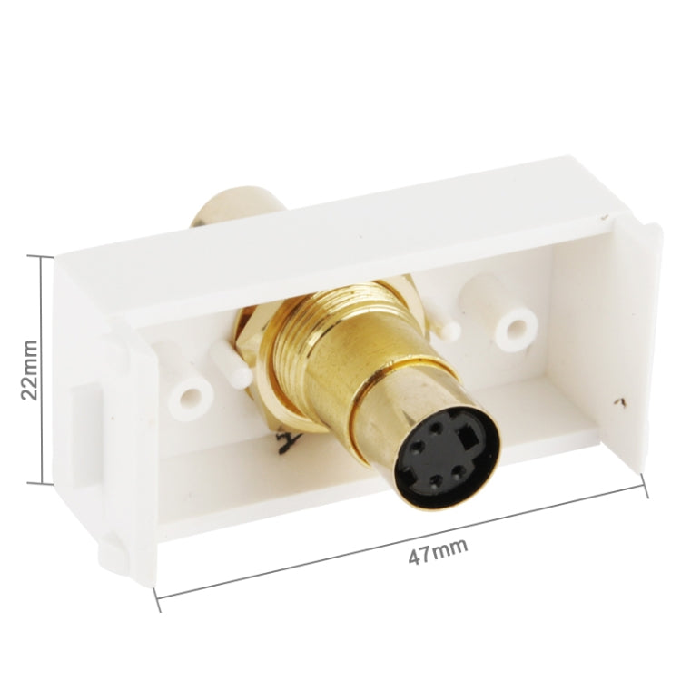 4 Pin Wall Plate Insert - S-Video Jack