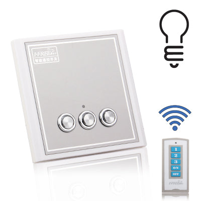 I-FREE Single-wire Digital Remote-control Switch ,Three Control(White)