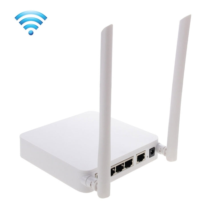 300Mbps 4 Ports Wireless WiFi Router for Small Business / Office / Home(White)