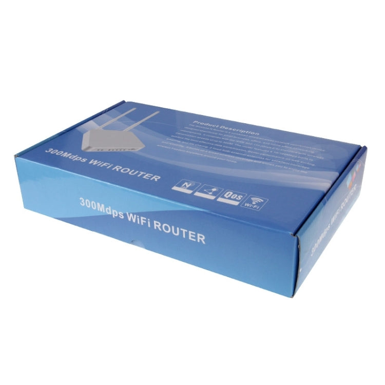 300Mbps 4 Ports Wireless WiFi Router for Small Business / Office / Home(White)