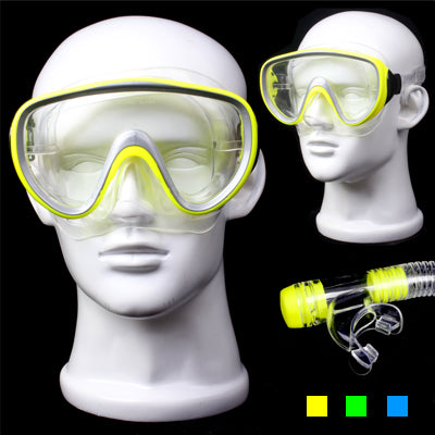 Scuba Diving Snorkeling Silicone Mask Set, Random Color Delivery