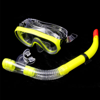 Scuba Diving Snorkeling Silicone Mask Set, Random Color Delivery