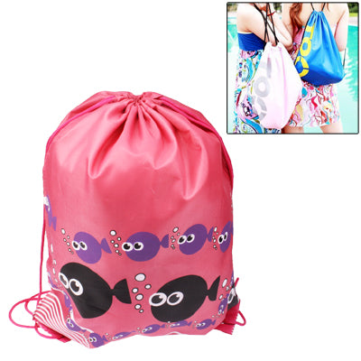Swimwear Bag Casual Wash Bag Backpack Beach Bag Beam Port(Red)