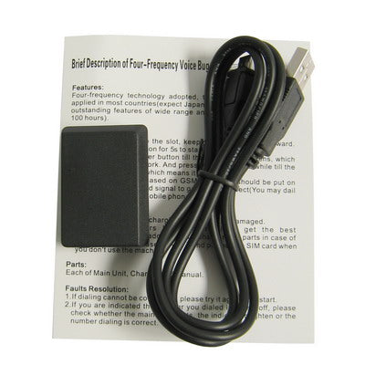 Mobile Phone SIM Card Sound Monitor Surveillance, Quad band, Work in All Europe Countries(Black)