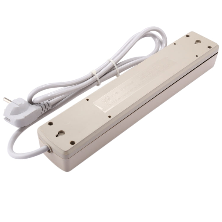 5 Way Universal Interface Power Extension Socket Style Audio Monitor with Automatic Callback, SIM Card Network: 850 / 900 / 1800 / 900MHz, EU Plug(White)