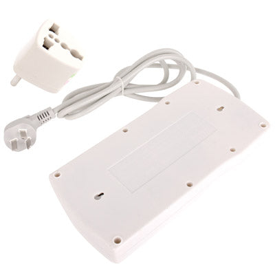 6 Way Universal Interface Power Extension Socket Style Audio Monitor with Automatic Callback, SIM Card Network: 850 / 900 / 1800 / 900MHZ (AU + EU Plug)(White)