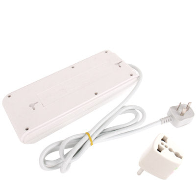 8 Way Universal Interface Power Extension Socket Style Audio Monitor, SIM Card Network: 850 / 900 / 1800 / 900MHZ (AU + EU Plug)(White)