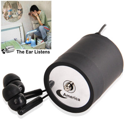 High Sensitive 20,000X Partition Monitor / Ear Voice Monitor Audio Thr-wall with Earphone(Black)