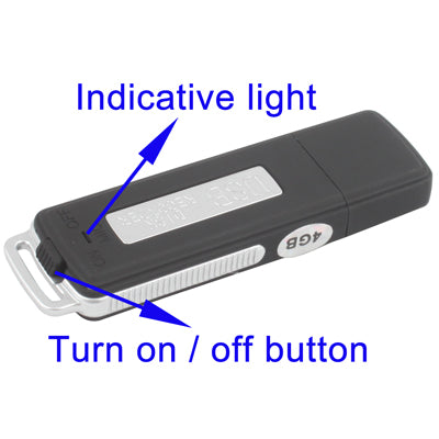 Audio Voice Recorder + 4GB Samsung Chip USB Flash Pen Drive