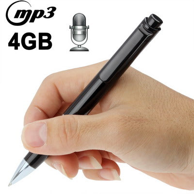 High-definition 4GB Digital Voice Recorder Pen with MP3 function and 3.5mm Earphone(Black)