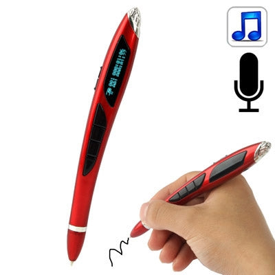 Multi-Function Digital Voice Recorder Pen MP3 Player with 4GB Memory & LED Display Screen, Built-in Rechargeable Battery(Red)
