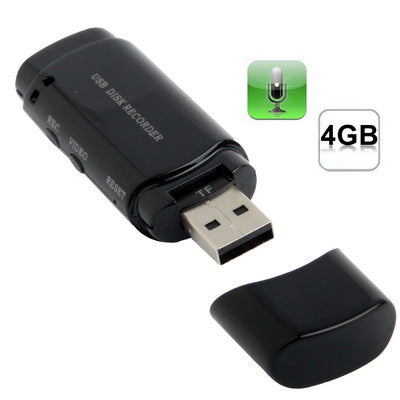 Mini DV Video Camera + Audio Voice Recorder + 4GB Samsung Chip USB Flash Pen Drive(Black)