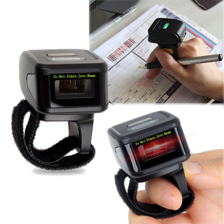 MJ-R30 Portable 1D Wearable Ring Mini Bluetooth Barcode Scanner, Compatible with Android & iOS