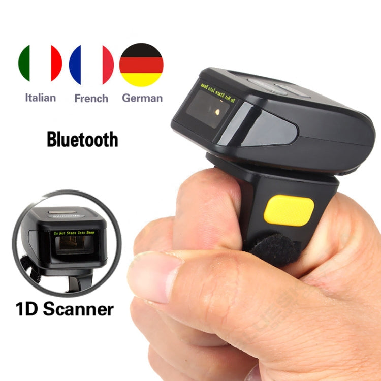 MJ-R30 Portable 1D Wearable Ring Mini Bluetooth Barcode Scanner, Compatible with Android & iOS